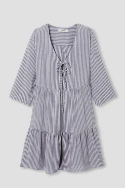 Promod Robe courte rayée Femme - Rayé marine Rayémarine Shop