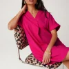 Promod Robe courte unie Femme - Framboise Discount