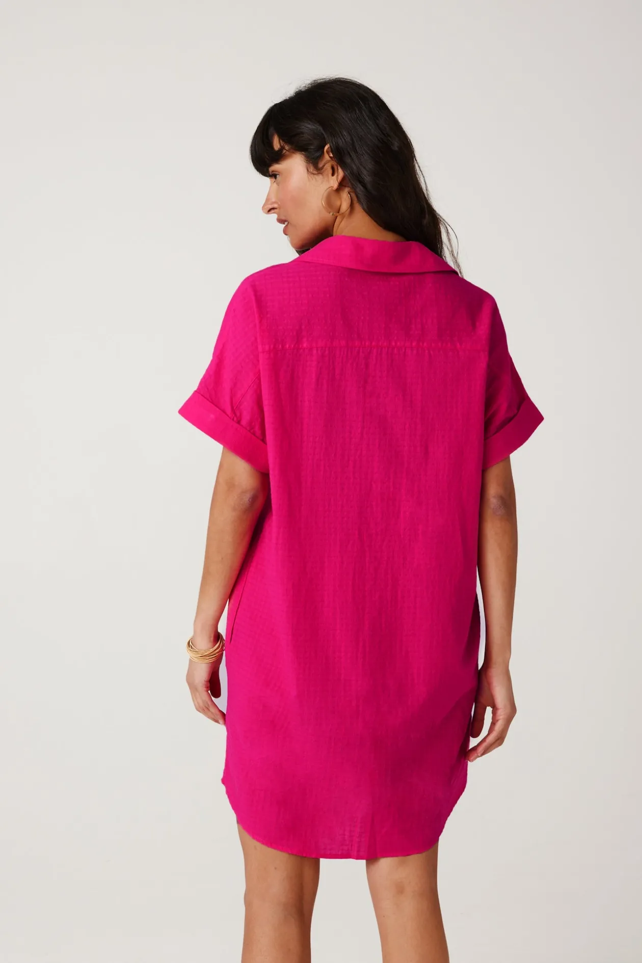 Promod Robe courte unie Femme - Framboise Discount