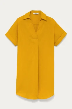 Promod Robe courte unie Femme - Ocre Hot
