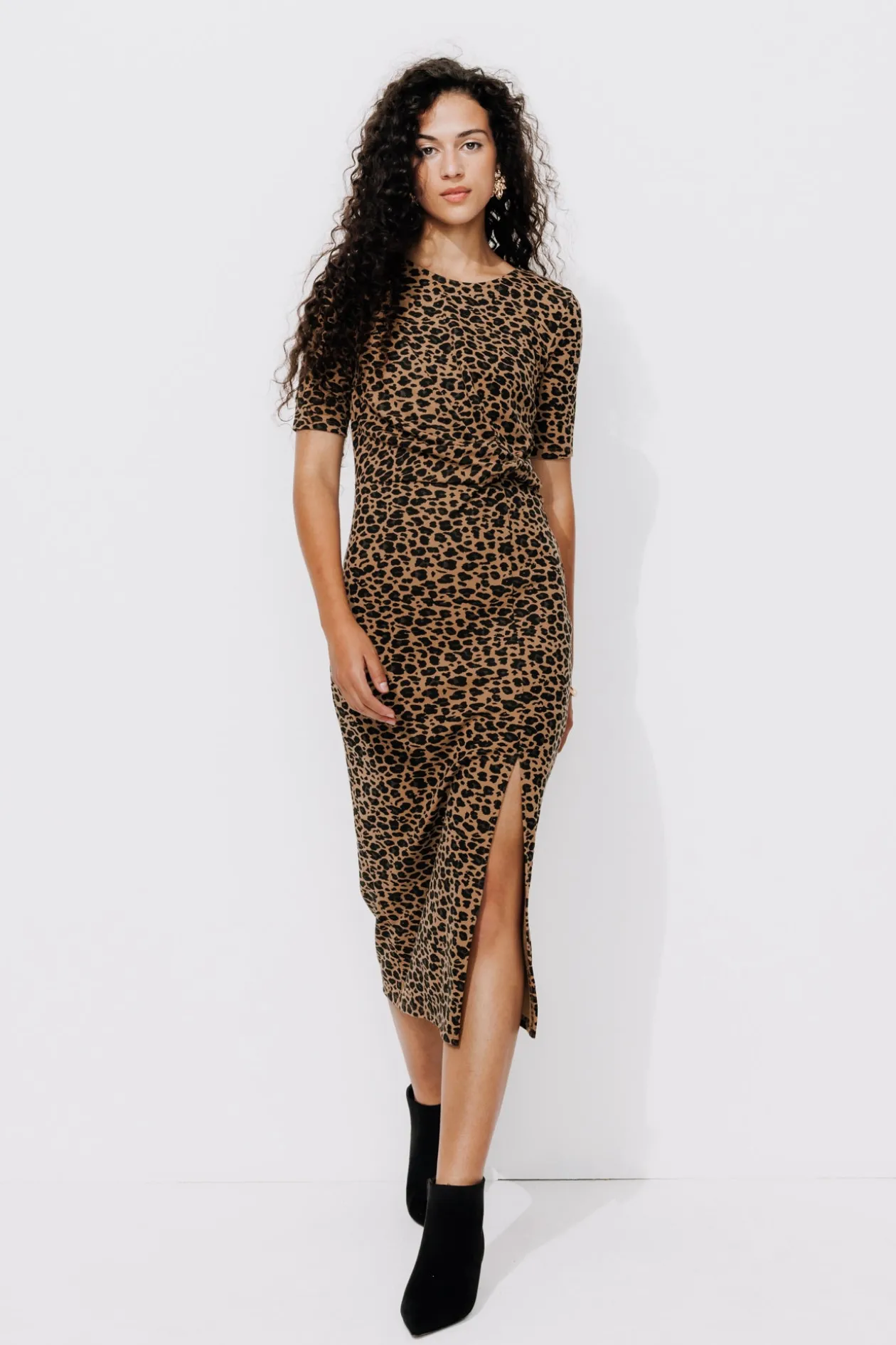 Promod Robe drapée léopard Femme - Imprimé multicolore Imprimémulticolore Discount