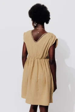 Promod Robe en gaze de coton Femme - Sable Best