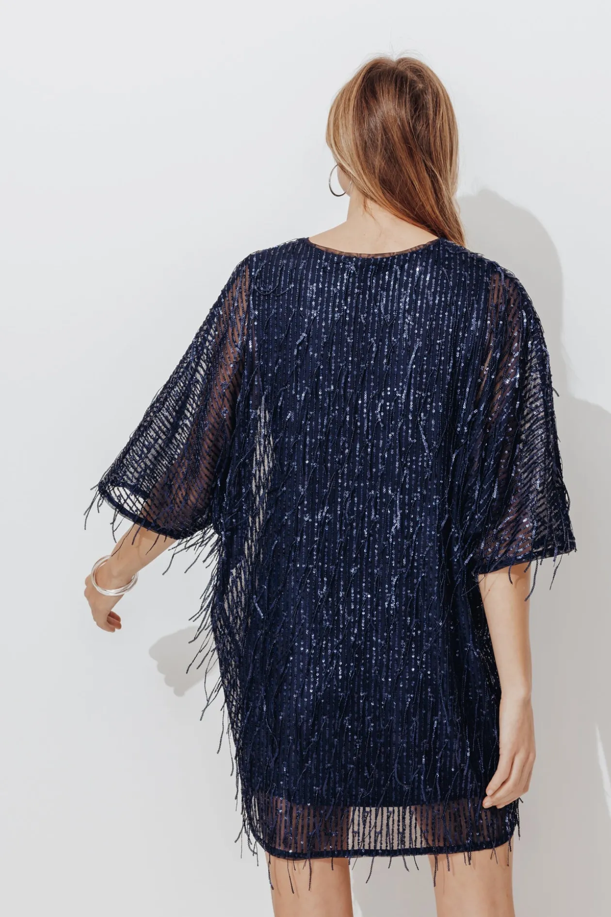 Promod Robe frangée à paillettes - Rayé cerise Rayécerise Clearance