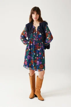 Promod Robe imprimée éco-conçue - Imprimé marine Imprimémarine Discount