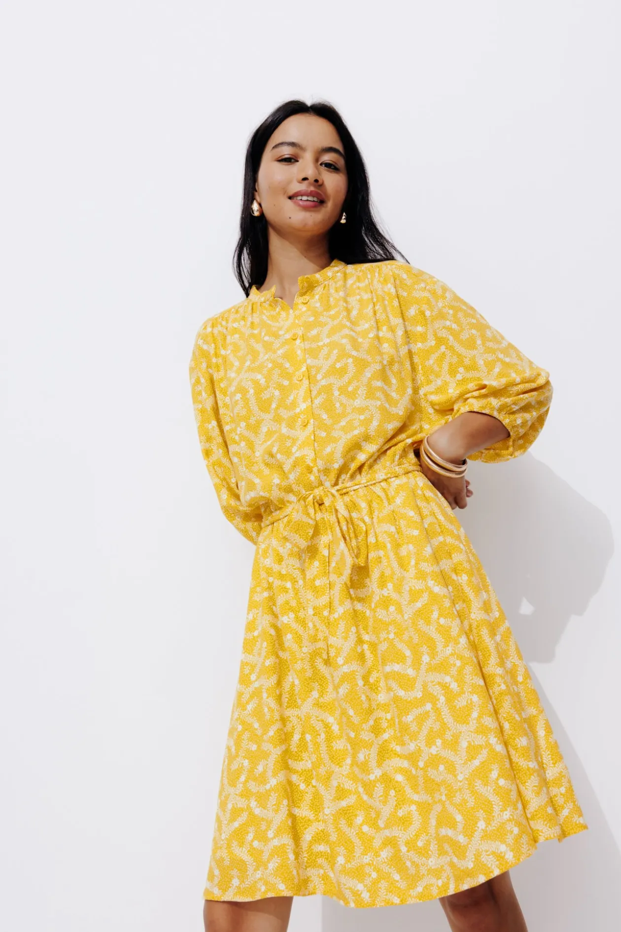 Promod Robe imprimée Femme - Imprimé ocre Impriméocre Online