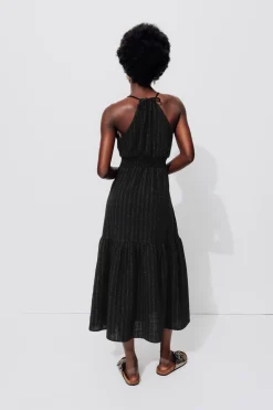 Promod Robe longue à bretelles - Noir Best Sale