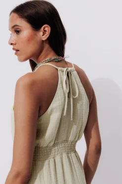 Promod Robe longue à bretelles - Sable Shop
