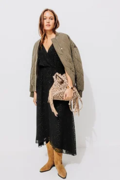 Promod Robe longue à bretelles Femme - Noir Best Sale