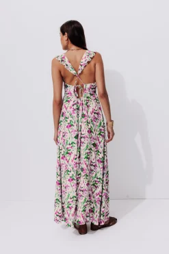 Promod Robe longue à bretelles Femme - Imprimé multicolore Imprimémulticolore Store