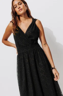 Promod Robe longue à bretelles Femme - Noir Best Sale
