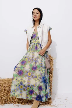 Promod Robe longue éco-conçue - Imprimé multicolore Imprimémulticolore Clearance