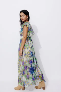 Promod Robe longue éco-conçue - Imprimé multicolore Imprimémulticolore Clearance