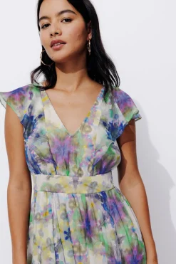 Promod Robe longue éco-conçue - Imprimé multicolore Imprimémulticolore Clearance