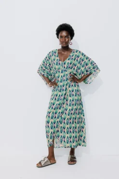 Promod Robe longue imprimée Femme - Imprimé écru Impriméécru Cheap