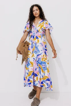 Promod Robe longue imprimée Femme - Imprimé écru Impriméécru Store