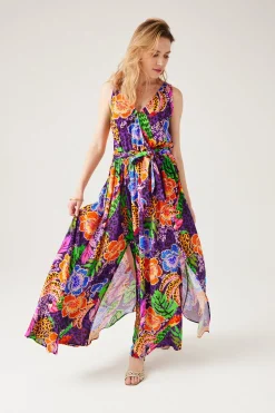 Promod Robe longue imprimée Femme - Imprimé violet Impriméviolet Fashion
