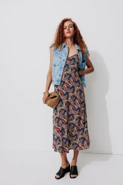 Promod Robe longue imprimée Femme - Imprimé multicolore Imprimémulticolore Hot