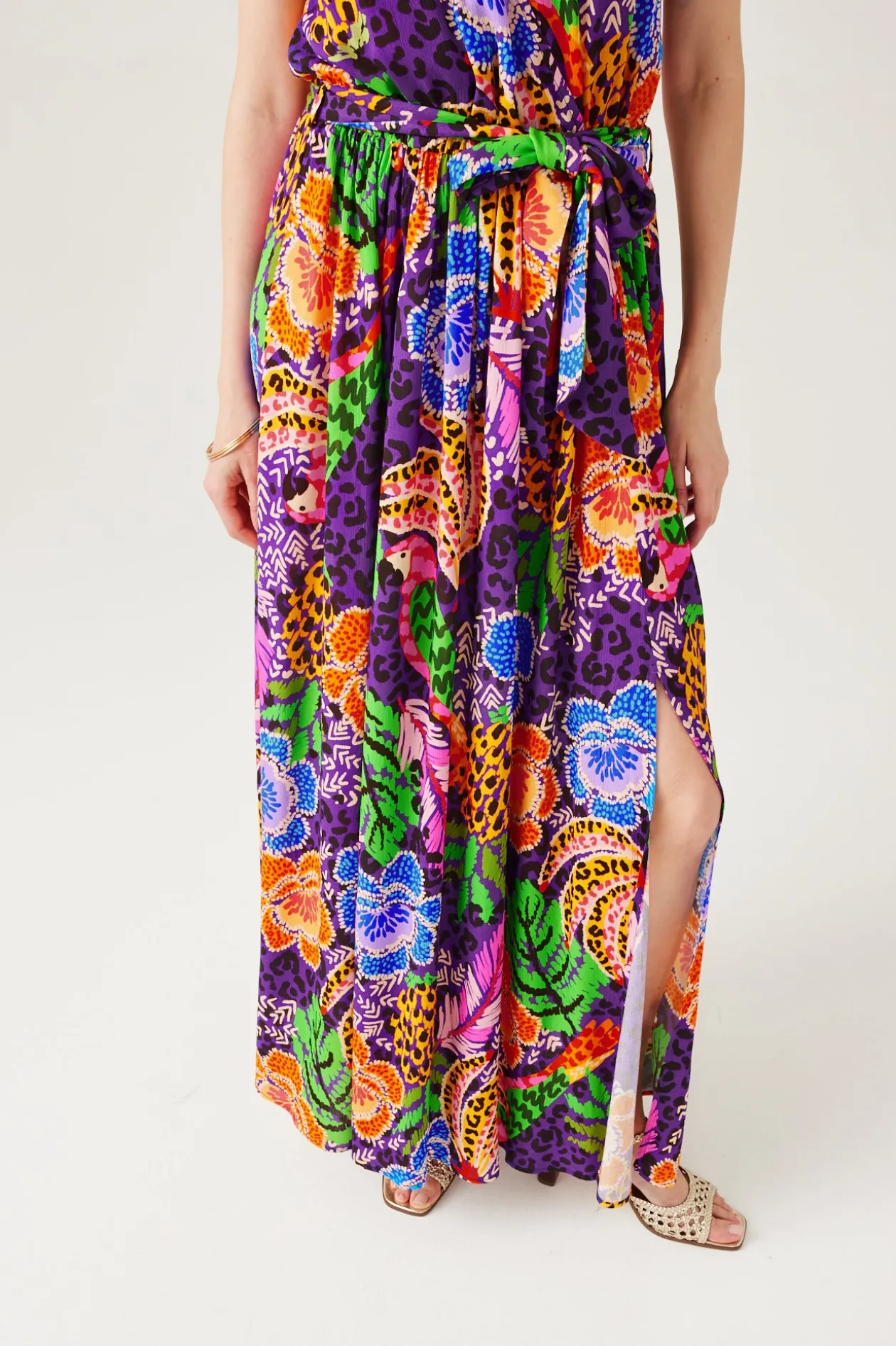 Promod Robe longue imprimée Femme - Imprimé violet Impriméviolet Fashion
