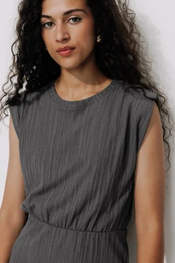 Promod Robe longue sans manches - Gris foncé Grisfoncé New