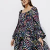 Promod Robe manches longues imprimée - Imprimé multicolore Imprimémulticolore Cheap