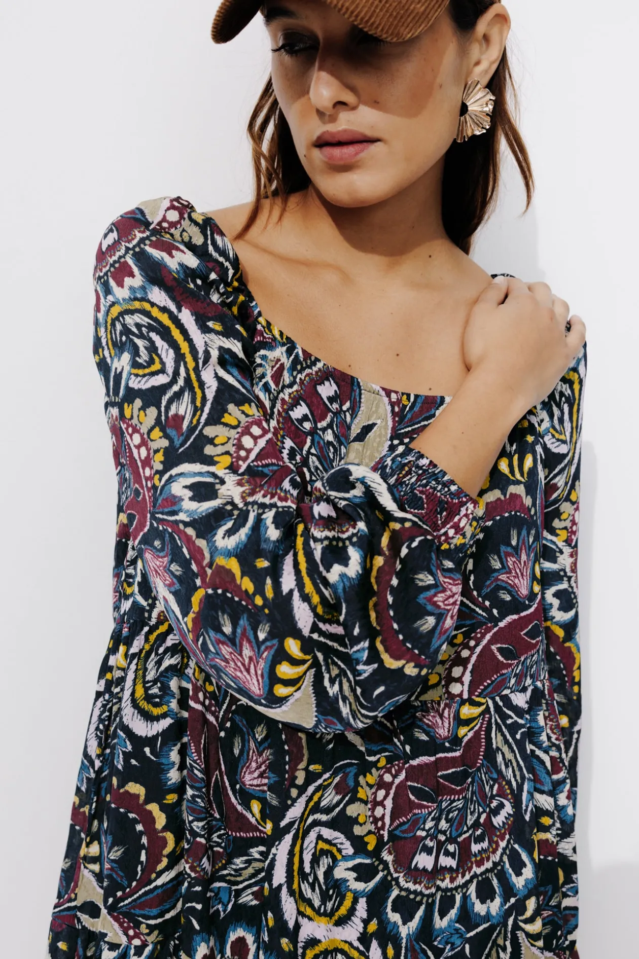Promod Robe manches longues imprimée - Imprimé multicolore Imprimémulticolore Cheap