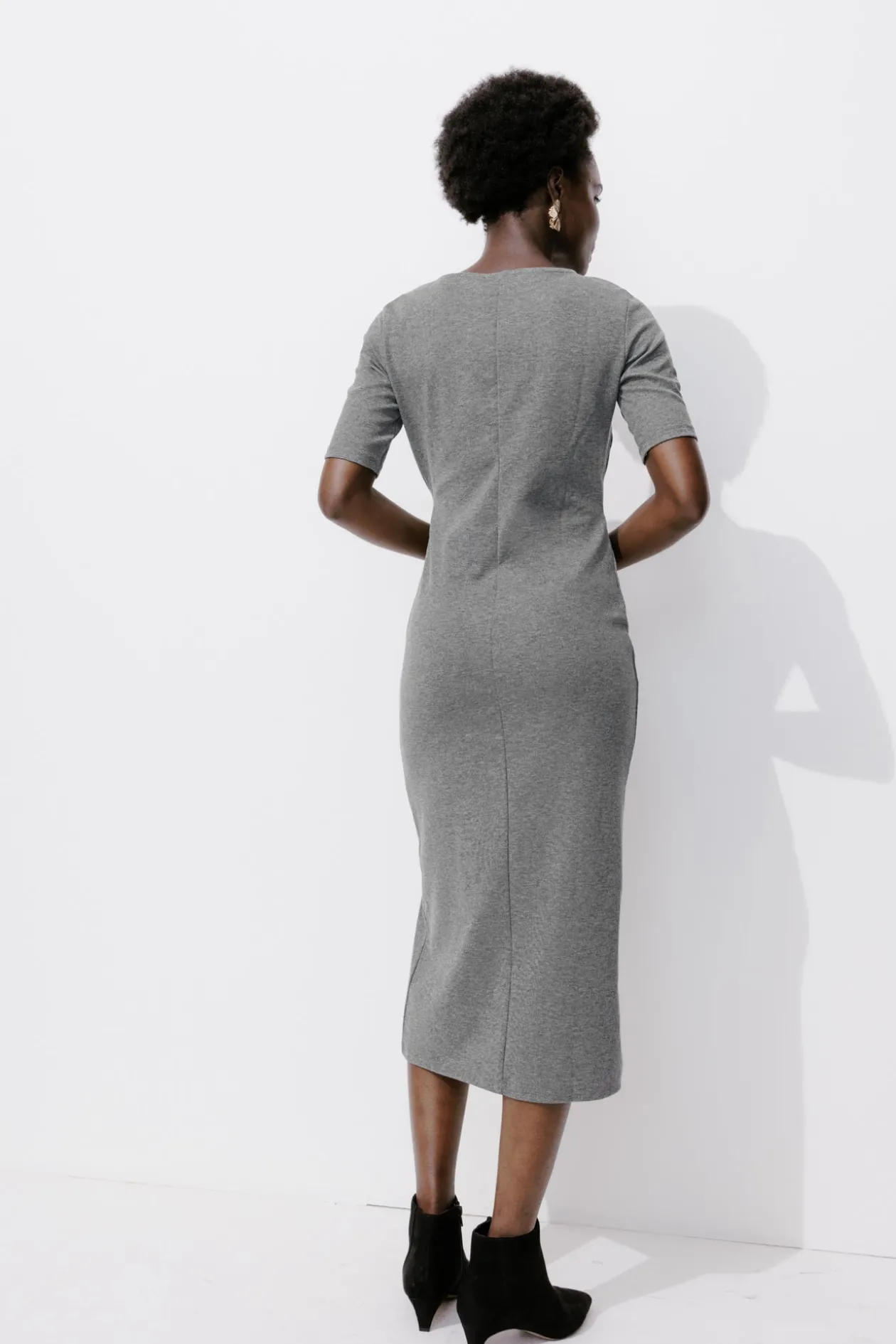 Promod Robe midi en jersey Femme - Gris clair Grisclair Best