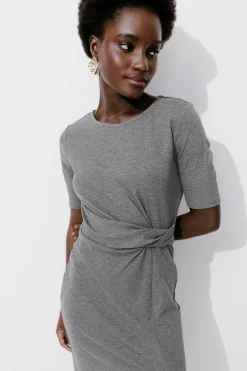 Promod Robe midi en jersey Femme - Gris clair Grisclair Best