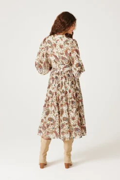 Promod Robe midi imprimée Femme - Imprimé écru Impriméécru Flash Sale