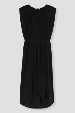 Promod Robe mi-longue en jersey Femme - Noir Cheap