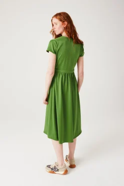 Promod Robe portefeuille en satin - Vert Clearance