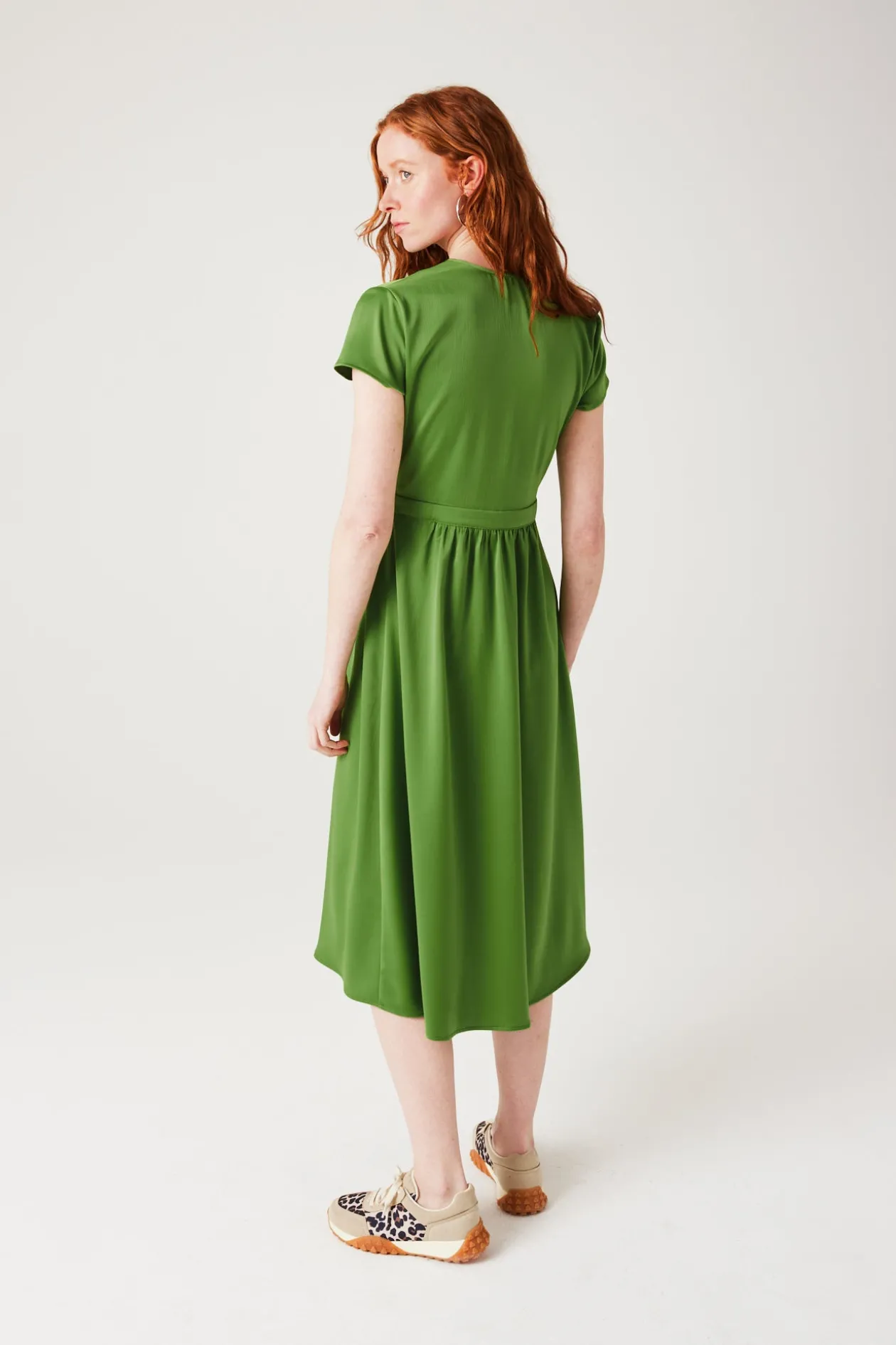 Promod Robe portefeuille en satin - Vert Clearance