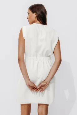 Promod Robe sans manches Femme - Ecru Hot