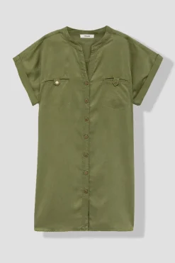 Promod Robe-chemise en lyocell - Kaki Best
