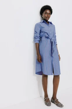 Promod Robe-chemise rayée écoconçue - Rayé bleu Rayébleu Best Sale