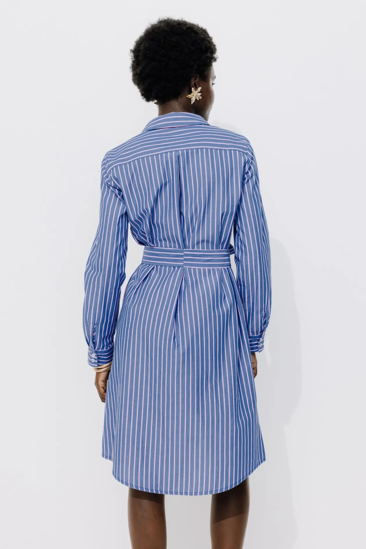 Promod Robe-chemise rayée écoconçue - Rayé bleu Rayébleu Best Sale