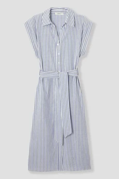 Promod Robe-chemise rayée Femme - Rayé bleu Rayébleu Cheap