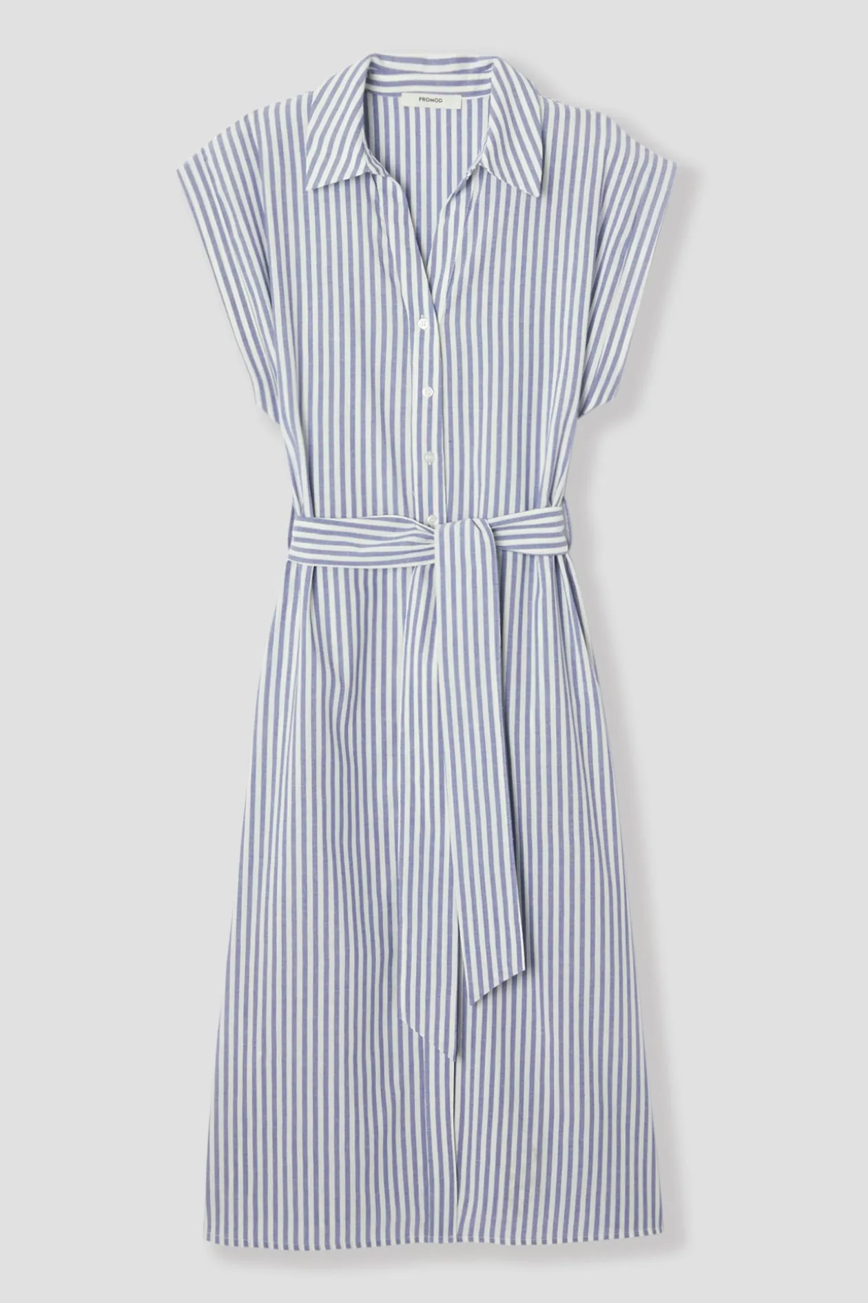 Promod Robe-chemise rayée Femme - Rayé bleu Rayébleu Cheap