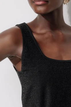 Promod Robe-débardeur à paillettes - Noir Sale