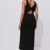 Promod Robe-débardeur côtelée Femme - Noir Best