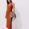 Promod Robe-débardeur côtelée Femme - Terre de sienne Terredesienne Store