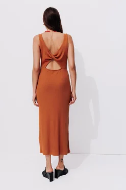 Promod Robe-débardeur côtelée Femme - Terre de sienne Terredesienne Store