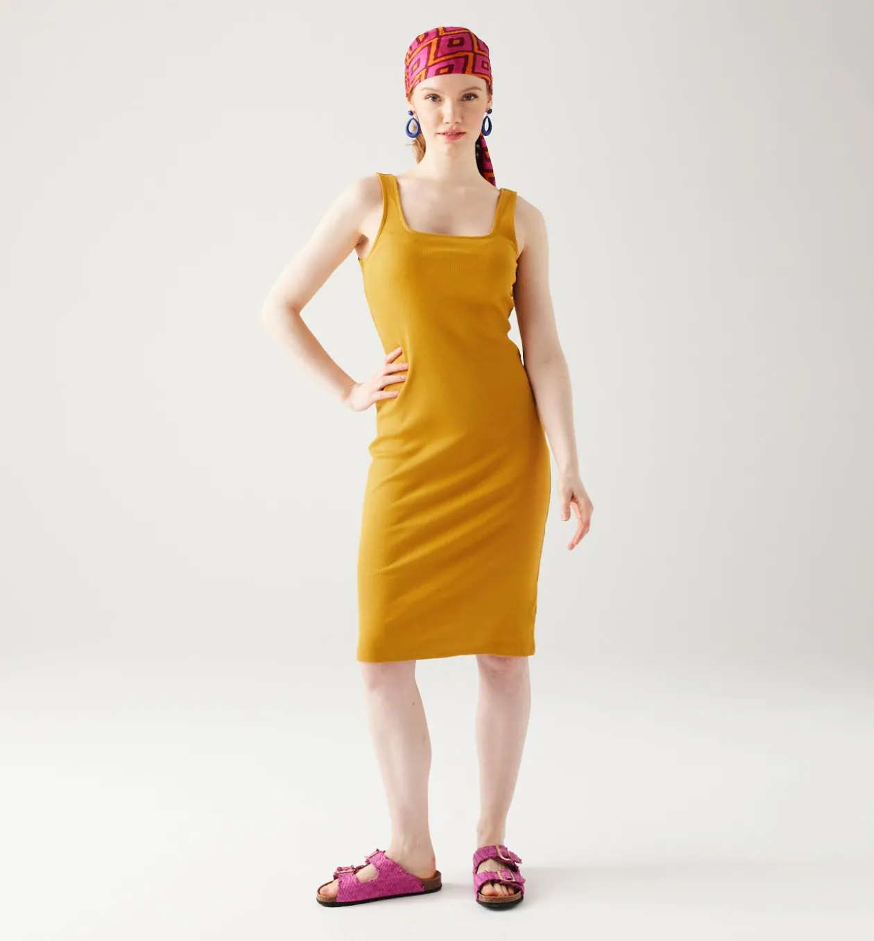 Promod Robe-débardeur unie Femme - Ocre Best