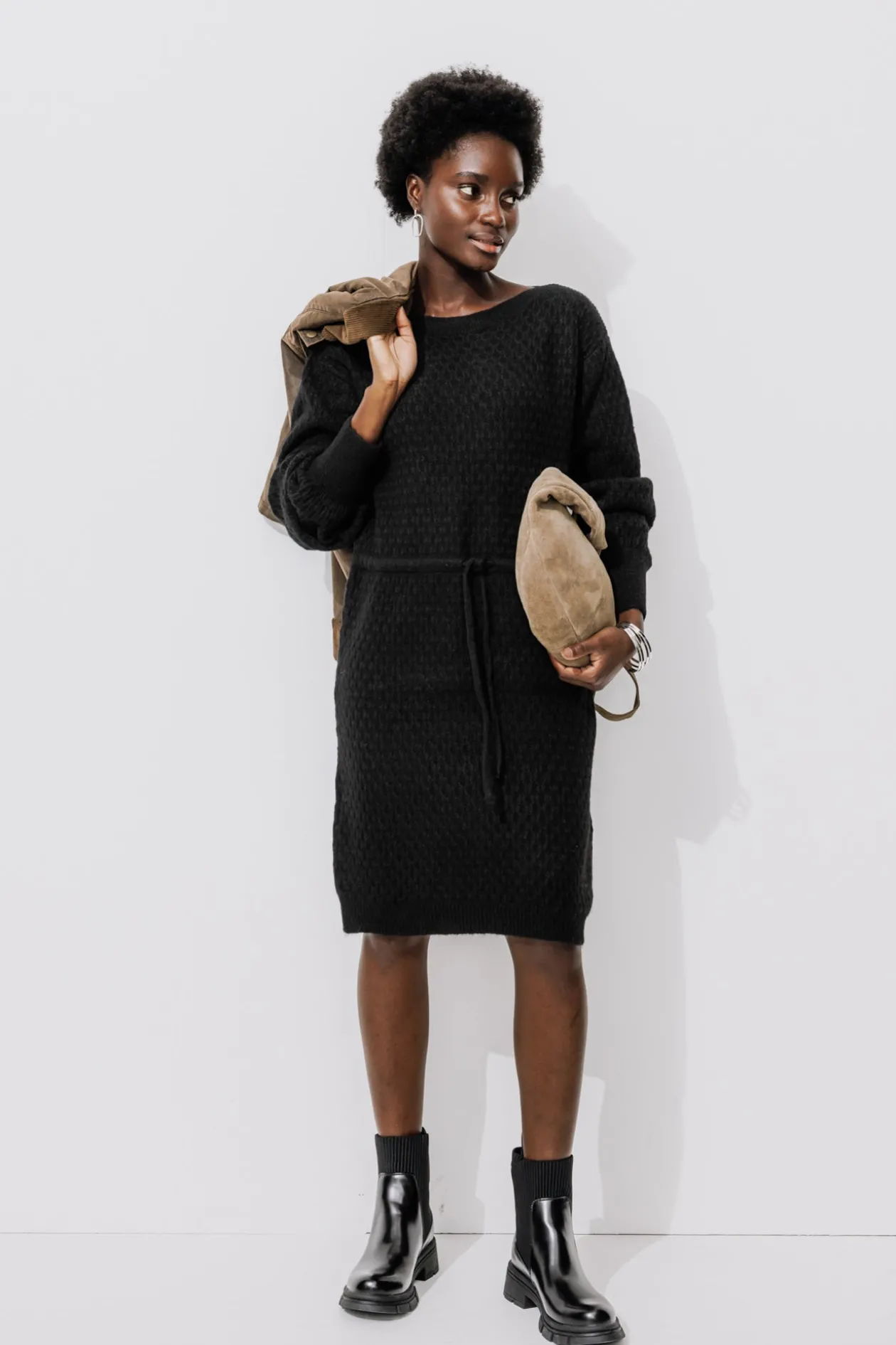 Promod Robe-pull col bateau Femme - Noir Cheap