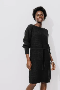 Promod Robe-pull col bateau Femme - Noir Cheap
