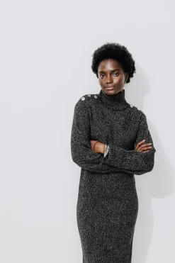Promod Robe-pull col montant Femme - Noir Online