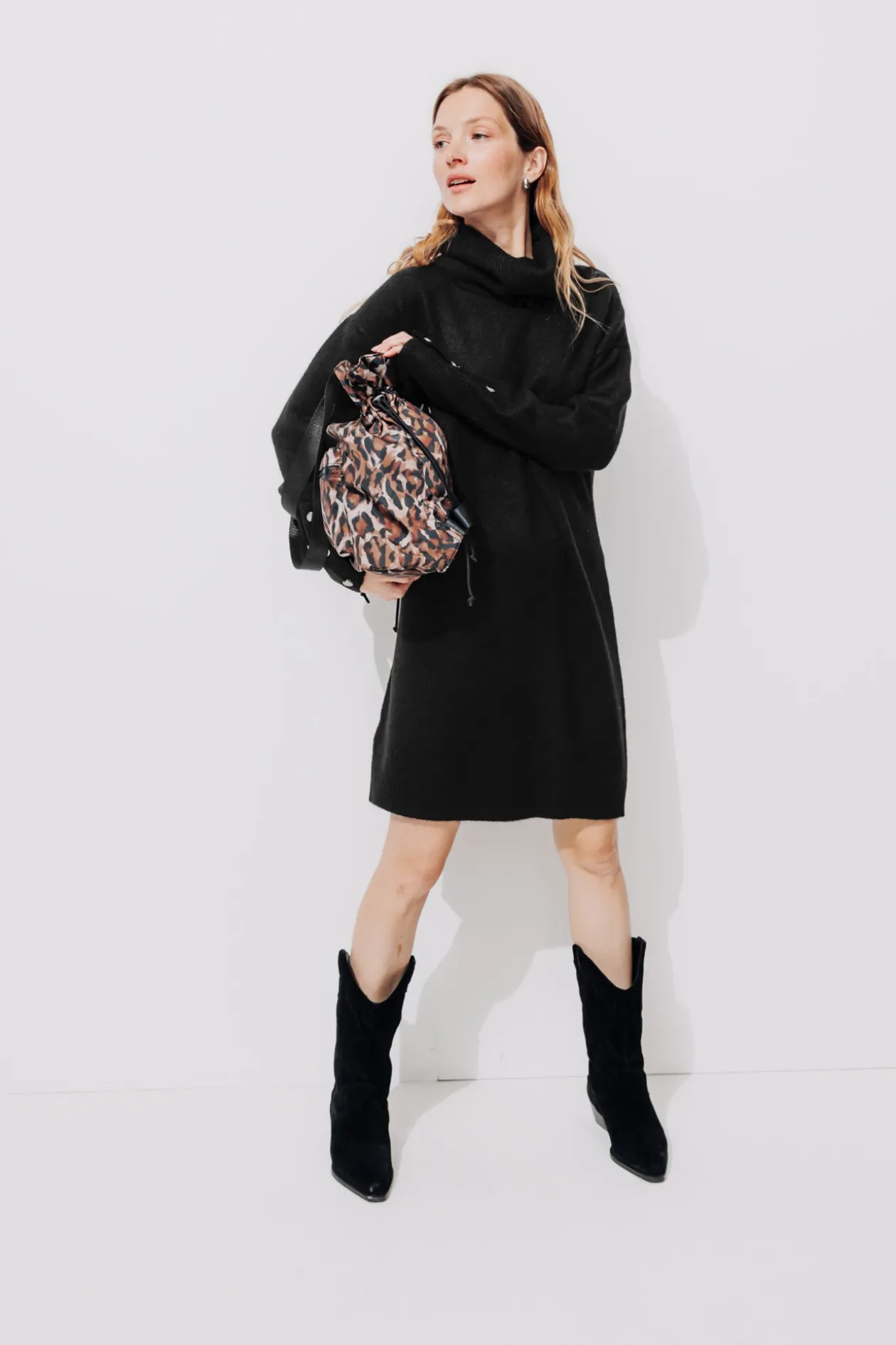 Promod Robe-pull col roulé Femme - Noir New