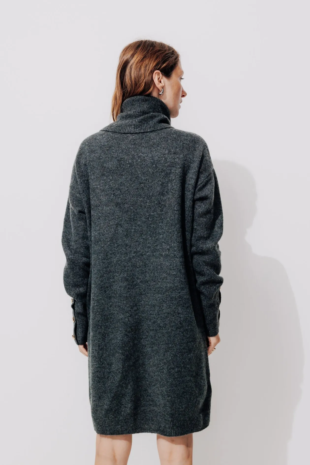 Promod Robe-pull col roulé Femme - Gris foncé Grisfoncé Outlet