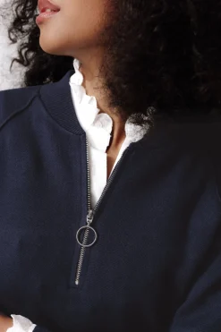 Promod Robe-pull col zippé Femme - Marine New