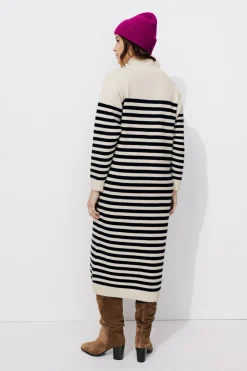 Promod Robe-pull marinière Femme - Rayé écru Rayéécru New