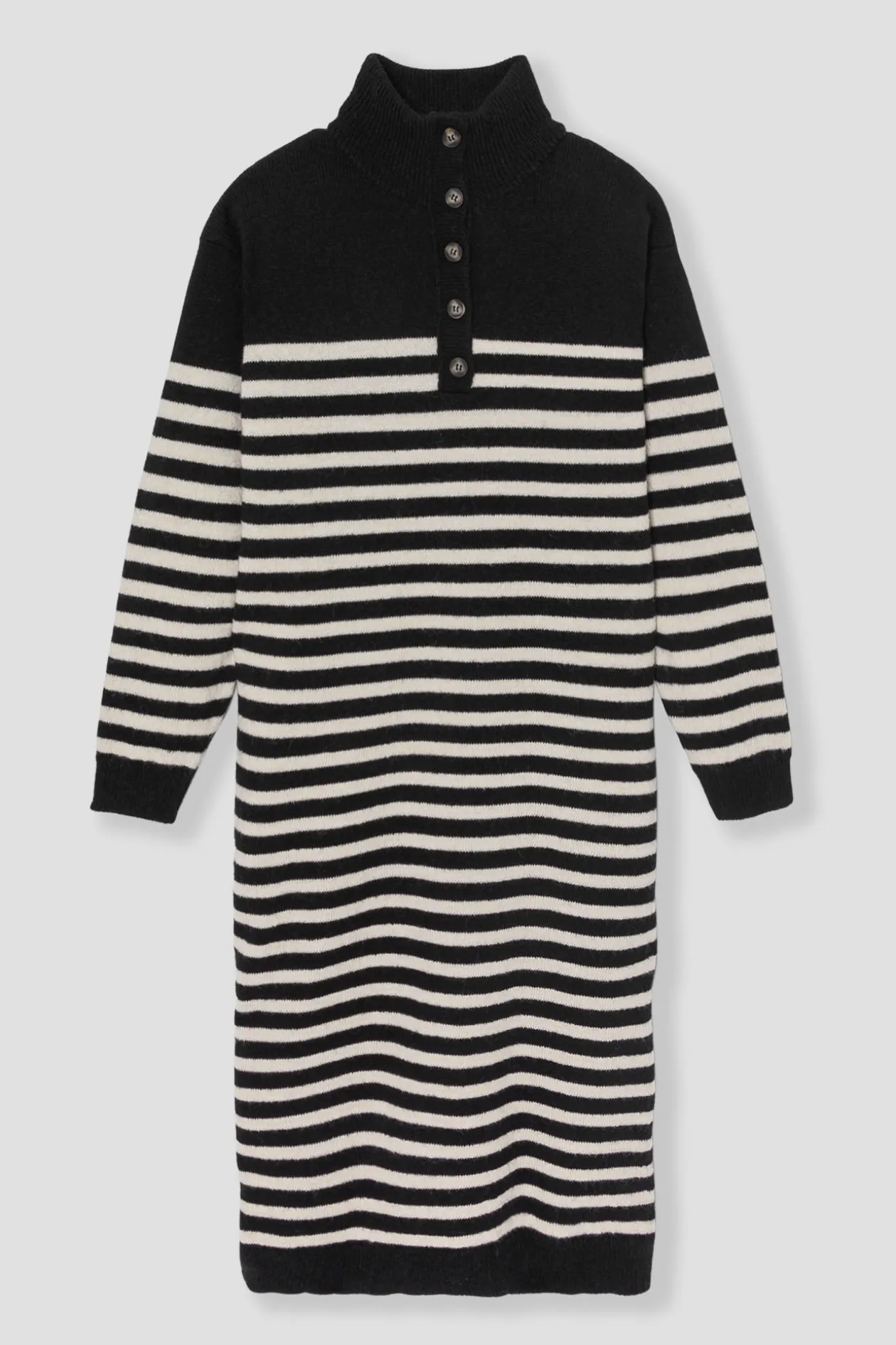 Promod Robe-pull marinière Femme - Rayé Noir RayéNoir Fashion